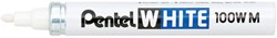 Viltstift Pentel 100W rond 2.2mm wit 1 Stuk
