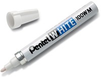 Viltstift Pentel 100W rond 2.2mm wit 1 Stuk-2
