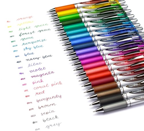 Gelschrijver Pentel BL77 Energel medium geel 1 Stuk-2