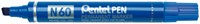 Viltstift Pentel N60 schuin 1.2-6mm blauw 1 Stuk