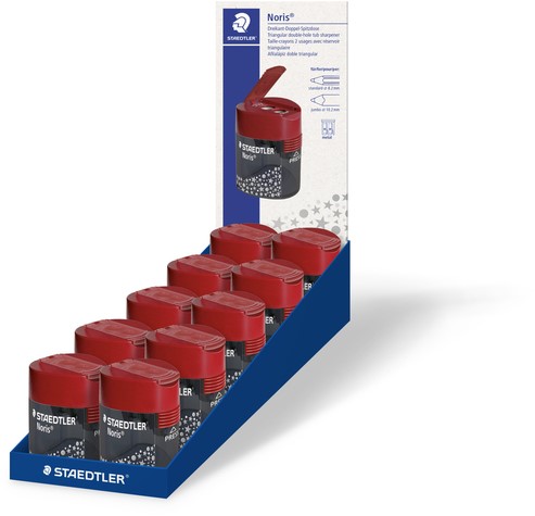 Puntenslijper Staedtler 2gaats grijs/rood 1 Stuk-3