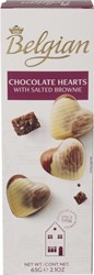 Chocolade The Belgian hartjes brownie gezout 65 gr 65 Gram