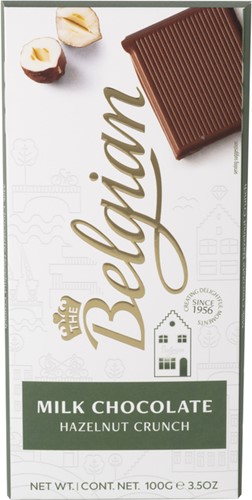Chocolade The Belgian melk hazelnoot reep 100 gr 100 Gram