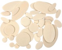 Mozaiekvormen Creativ Company rond en ovaal hout 600 Stuk