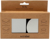 Blikjes Creativ Company set 4 stuks zilver 4 Stuk