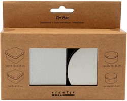 Blikjes Creativ Company set 4 stuks zilver 4 Stuk