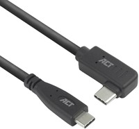 Kabel ACT USB-C standaard naar USB-C hoek 10Gbps 1m