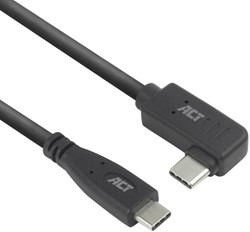 Kabel ACT USB-C standaard naar USB-C hoek 10Gbps 1m