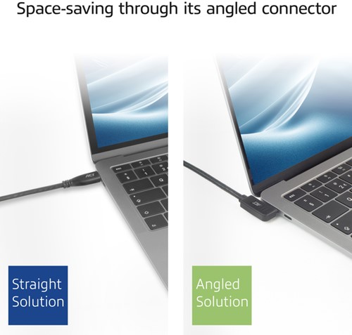 Kabel ACT USB-C standaard naar USB-C hoek 10Gbps 1m-3
