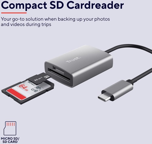 Kaartlezer micro SD Trust Dalyx USB-C-1