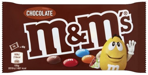 Snoep M&M choco zak 45 gram