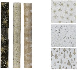 Tafelloper Decoris polyster 200x35cm 3 dessins assorti