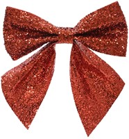 Strik Decoris rood glitter 13cm set à 2 stuks-2