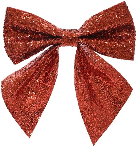 Strik Decoris rood glitter 13cm set à 2 stuks-2