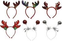 Haarband Decoris kerstthema 6 dessins assorti