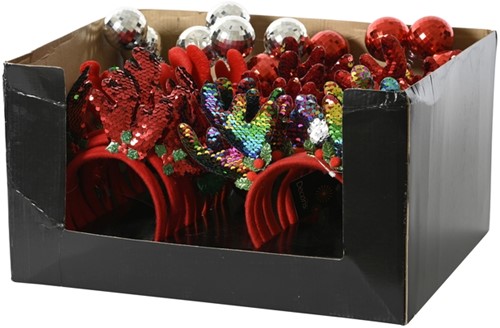 Haarband Decoris kerstthema 6 dessins assorti-2