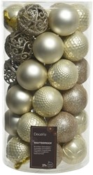 Kerstballenmix Decoris Parelmoer koker à 37 stuks
