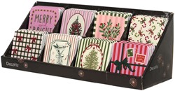 Decobordjes Decoris MDF 9.5x9.5cm 8 kerstdessins assorti