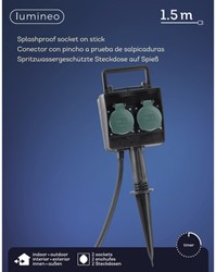 Stekker Lumineo pvc outdoor met timer