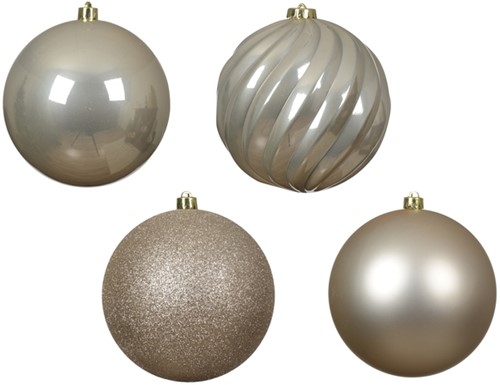 Kerstballenmix Decoris Parelmoer koker à 4 stuks-2