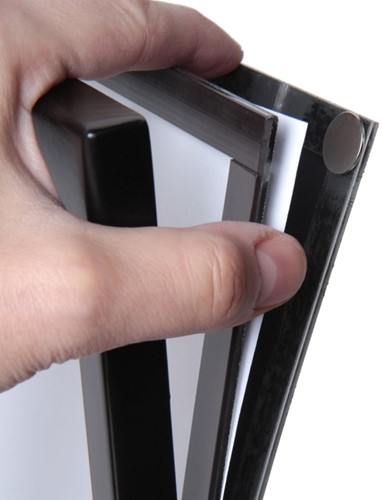 Menustandaard Office magnetisch acryl vak A4 zwart-1