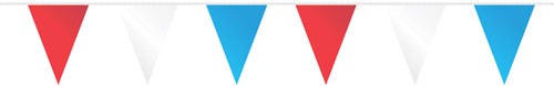 Vlaggenlijn PE rood wit blauw 10 meter
