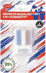 Schminkstick rood/ wit en blauw