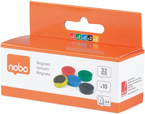 Magneet Nobo 32mm assorti 10 stuks-2