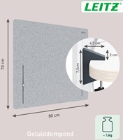 Bureauscherm Leitz in hoogte verstelbaar 70x80cm-1