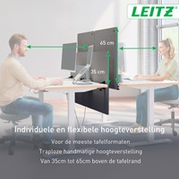 Bureauscherm Leitz in hoogte verstelbaar 70x80cm-3