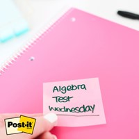 Memoblok Post-it 3M 73x73mm Transparant roze-1