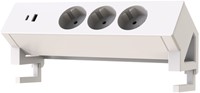 Stekkerdoos Euroseats opbouw 3 voudig USB A+C wit-2