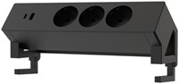 Stekkerdoos Euroseat opbouw 3 voudig USB A+C zwart-2