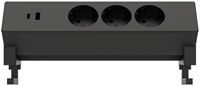 Stekkerdoos Euroseat opbouw 3 voudig USB A+C zwart-3
