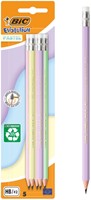 Potlood Bic HB met gom pastel assorti blister 5 stuks
