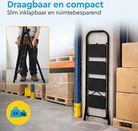 Huishoudtrap BRASQ 4 treden SLM400 zwart-5