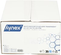 Afvalzak Hynex 45x50cm HDPE recycled T15 20L transparant rol à 50 stuks-4