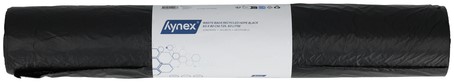 Afvalzak Hynex 60x80cm HDPE recycled T25 60L zwart rol à 25 stuks-1