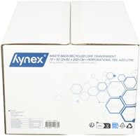 Afvalzak Hynex 70/15x200cm LDPE recycled T80 400L transparant ponsgaten rol à 5 stuks-6