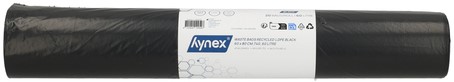 Afvalzak Hynex 60x80cm LDPE recycled T40 60L zwart rol à 20 stuks-1