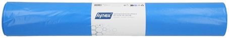 Afvalzak Hynex 80x110cm LDPE recycled T60 130L blauw rol à 20 stuks
