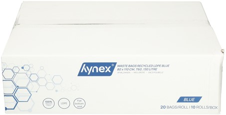 Afvalzak Hynex 80x110cm LDPE recycled T60 130L blauw rol à 20 stuks-3