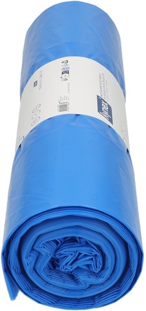 Afvalzak Hynex 65/25x135cm LDPE recycled T80 240L blauw rol à 10 stuks-3