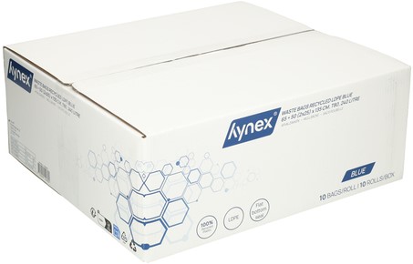 Afvalzak Hynex 65/25x135cm LDPE recycled T80 240L blauw rol à 10 stuks-4