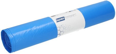 Afvalzak Hynex 70x110cm LDPE recycled T60 120L blauw rol à 20 stuks-2