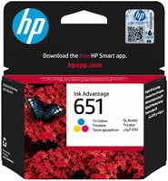 Inktcartridge HP C2P11A 651 kleur