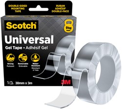 Montagetape Scotch universele dubbelzijdig geltape 3mx30mm transparant