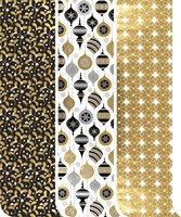 Inpakpapier Kerst Elegant Metallic  200x70cm assorti-2