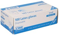 Handschoen CMT S latex poedervrij wit 100 stuks