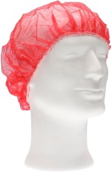 Haarnet CMT bouffant non-woven XL 58cm PP rood 100 stuks
